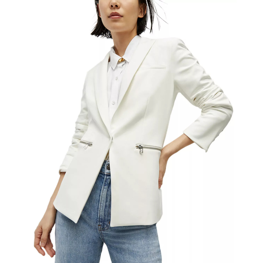 Veronica Beard Scuba Dickey Jacket White - Picture 2 of 10